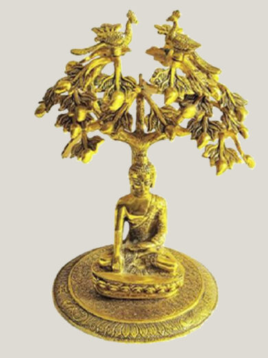 Mediating Buddha Under Tree Sculpture décor