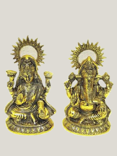 Hand-Crafted Ganesha and Lakshmi Statues