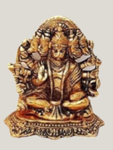 Golden Panchmukhi Hanuman Statue