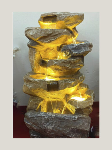 Stone-Look Beautiful Glowing Fountain for Homes