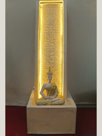 Meditating Buddha fountain Glowing decor