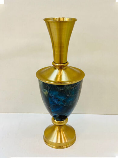 "Golden Succulent Vase"