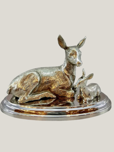 Silver Deer Statue