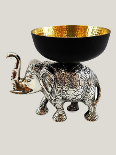 Silver Elegance Elephant Bowl