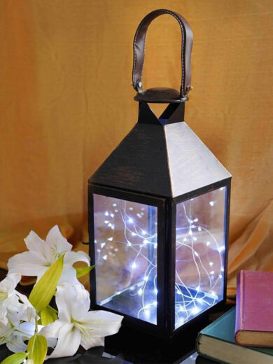 Beautiful Glass and Metal Small Hanging Lanterns multi color