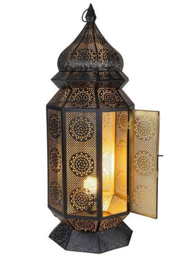 Black and Gold Moroccan Style Lanterns